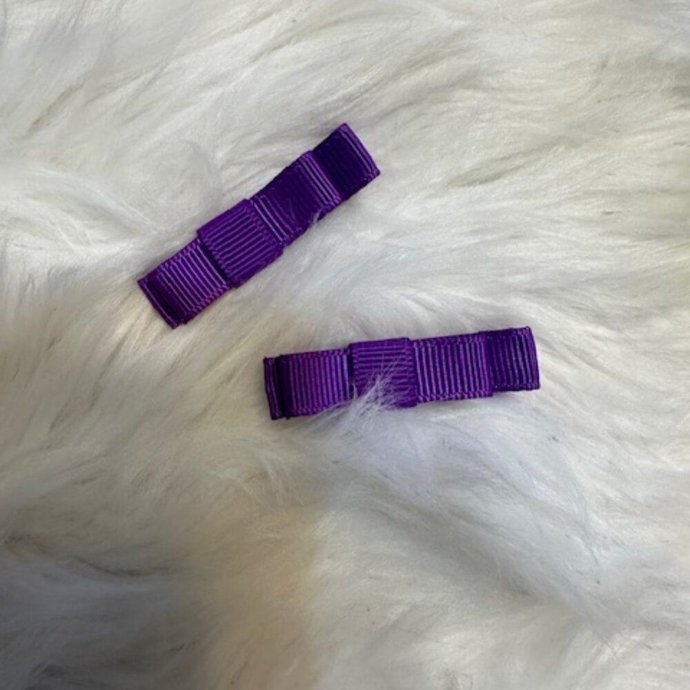 SET of 2" Regal Purple Tuxedo Bow   7771  Handmade NWT Boutique